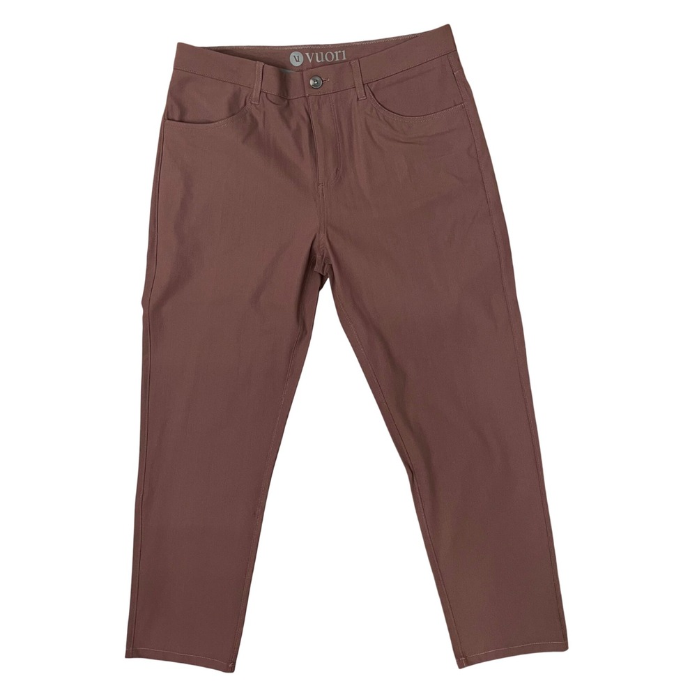 Vuori Meta Pants Mens 32x27 Dark Oregano Brown Performance Stretch Chino